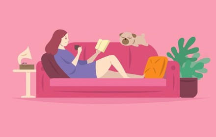 Woman On Sofa