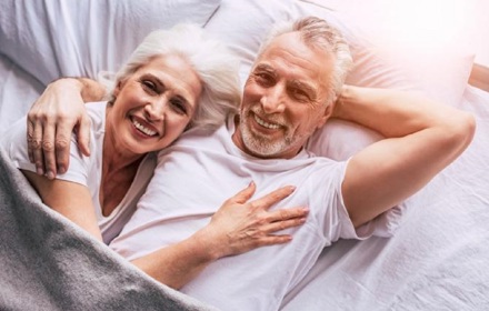 Senior Couple In Bed